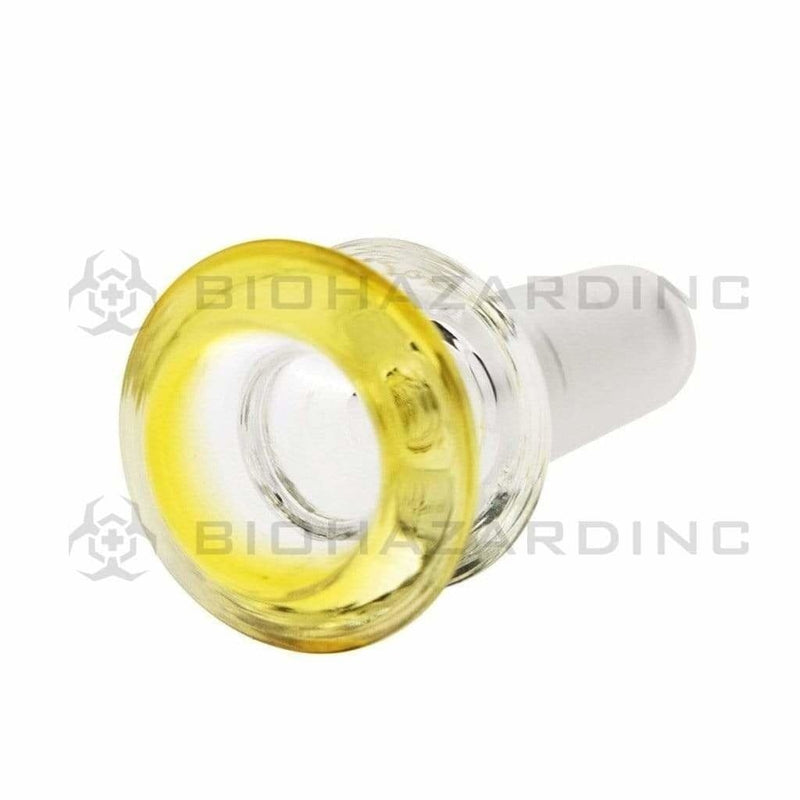 Biohazard Inc 14mm Bowl Bowl Funnel Male 14mm - Yellow Trim