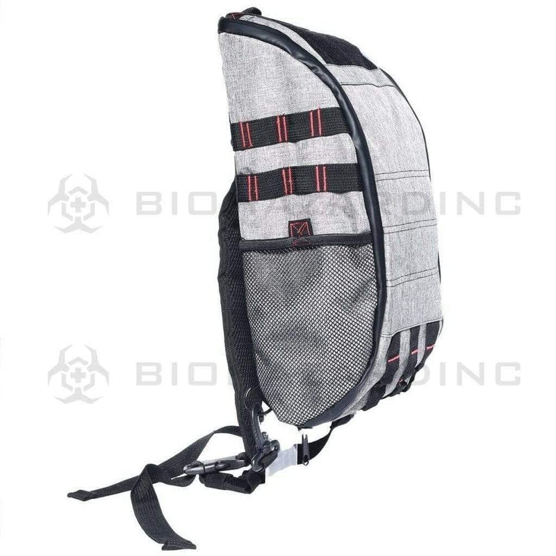 BrightBay Smell Proof Carbon Bag Smell Proof Carbon Backpack "SK Slinger" - Wolf Gray