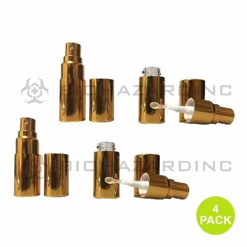 Biohazard Inc Storage Bullet Bullet Stash w/ Scoop Top Gold - 4 Count