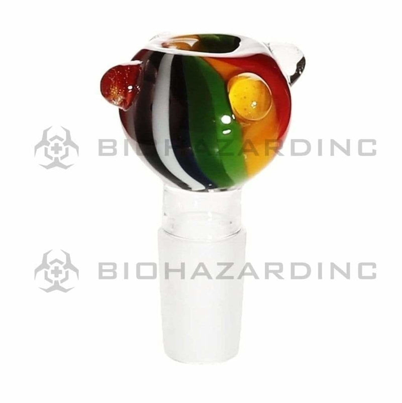 Biohazard Inc 19mm Bowl Candy Cane Reversal Heavy Bowl with Marbles 19mm