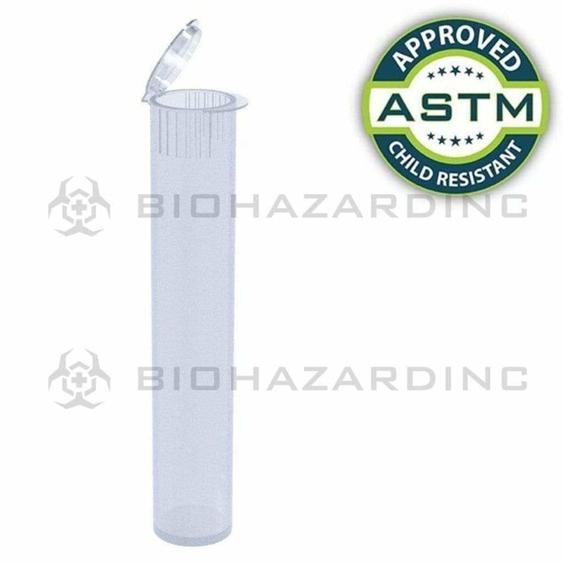 Biohazard Inc Child Resistant Joint Tube Clear 95mm CR Joint Tube - 1000 Count