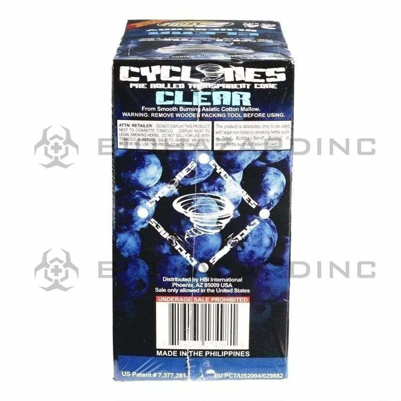 Cyclones Pre-Rolled Cones Cyclones 2X Clear Cones-Blueberry (24 Count)