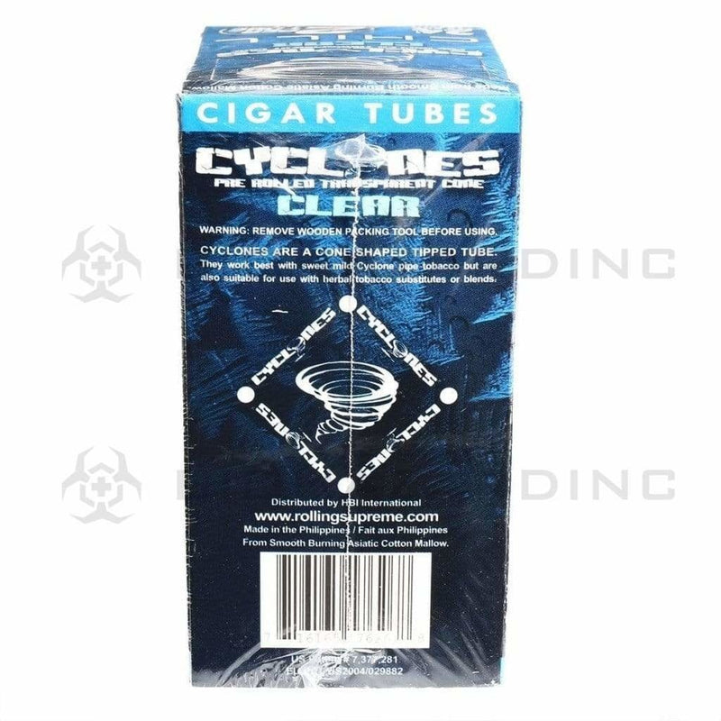 Cyclones Pre-Rolled Cones Cyclones 2X Clear Cones- Chill Blue (24 Count)