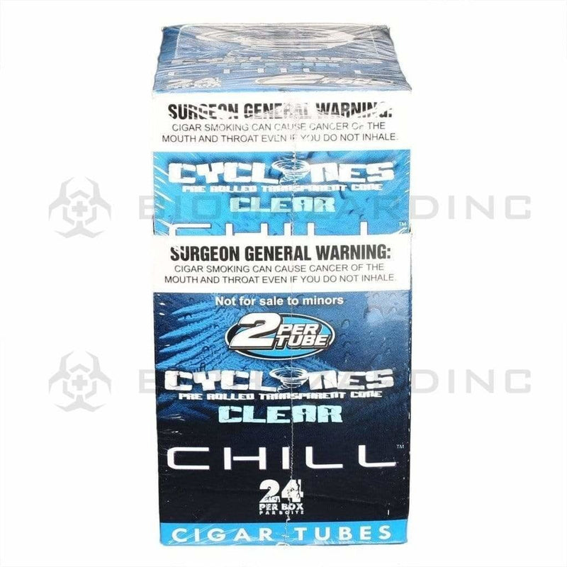 Cyclones Pre-Rolled Cones Cyclones 2X Clear Cones- Chill Blue (24 Count)