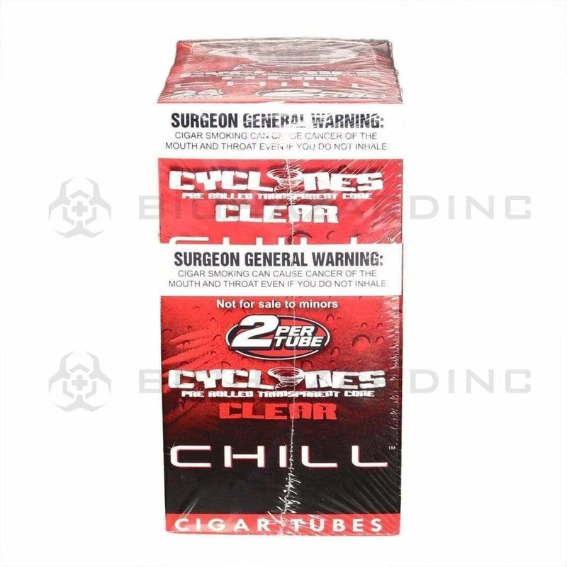 Cyclones Pre-Rolled Cones Cyclones 2X Clear Cones- Chill Red (24 Count)