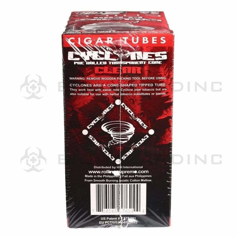 Cyclones Pre-Rolled Cones Cyclones 2X Clear Cones- Chill Red (24 Count)