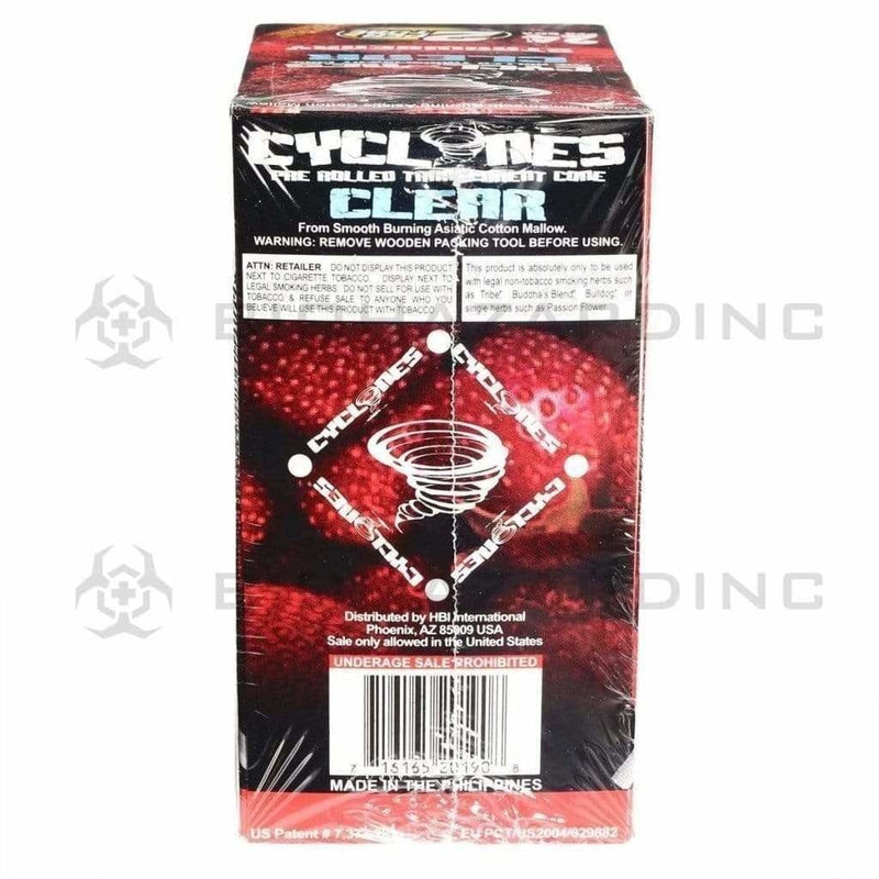 Cyclones Pre-Rolled Cones Cyclones 2X Cones Clear -Strawberry (24 Count)