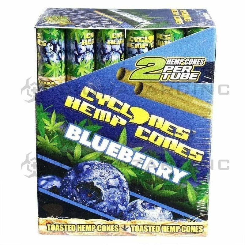 Cyclones Pre-Rolled Cones Cyclones 2X Hemp Cones-Blueberry (24 Count)