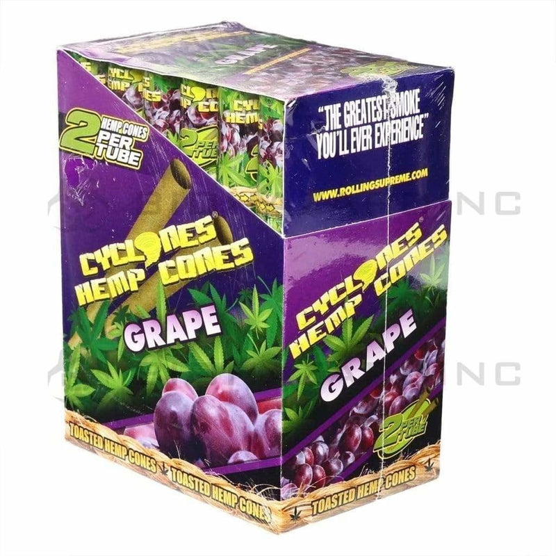 Cyclones Pre-Rolled Cones Cyclones 2X Hemp Cones-Grape (24 Count)