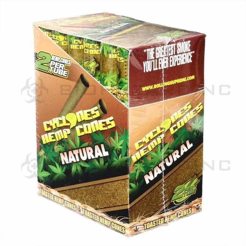 Cyclones Pre-Rolled Cones Cyclones 2X Hemp Cones- Natural (24 Count)