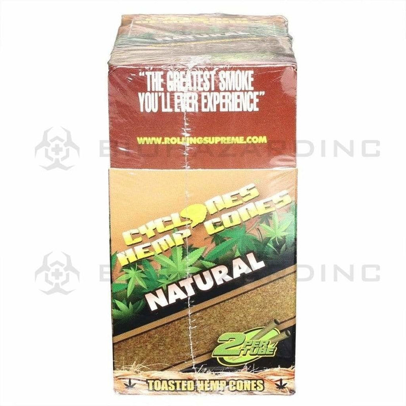 Cyclones Pre-Rolled Cones Cyclones 2X Hemp Cones- Natural (24 Count)