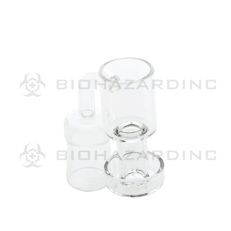 Biohazard Inc Quartz Banger Double Dish Vacuum Quartz Banger - 19mm Female