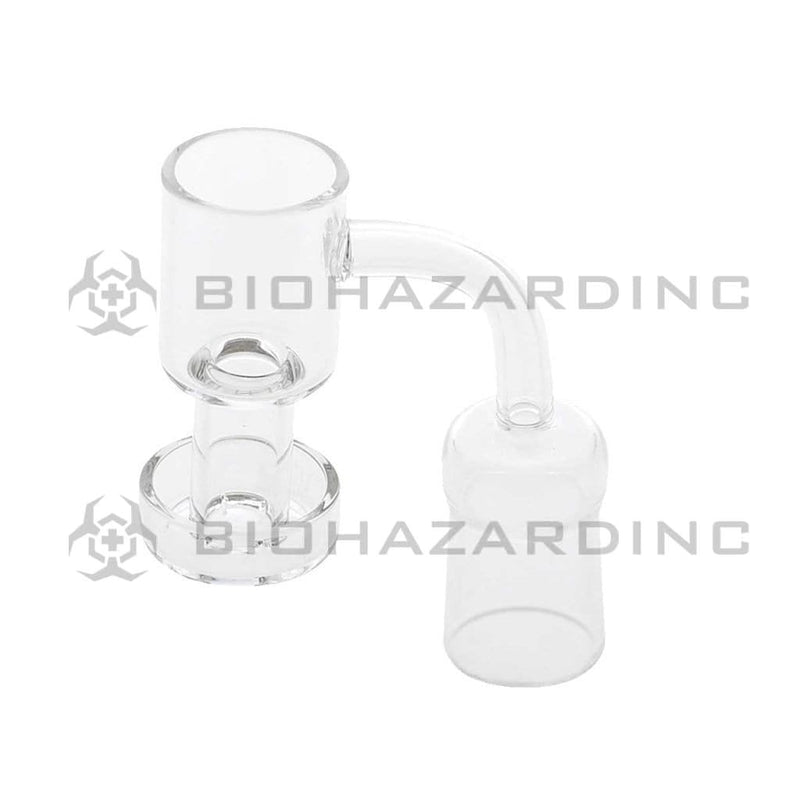 Biohazard Inc Quartz Banger Double Dish Vacuum Quartz Banger - 19mm Female