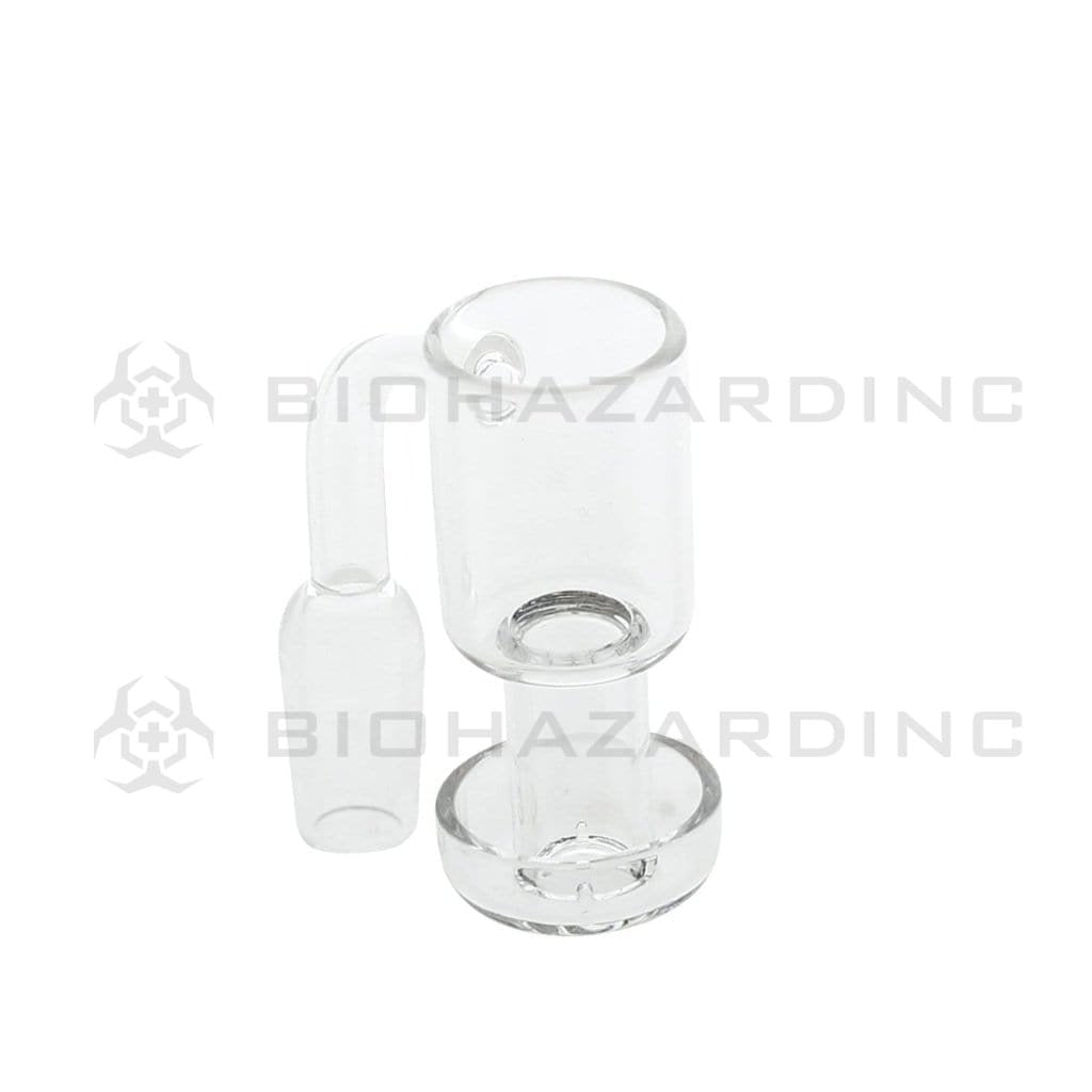 Biohazard Inc Quartz Banger Double Dish Vacuum Quartz Banger - Male 14mm - 3 Count