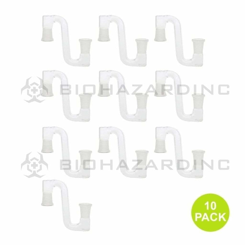 Biohazard Inc Glass Drop Down Drop Down 90° - 14mm Female / 14mm Female 10 pack