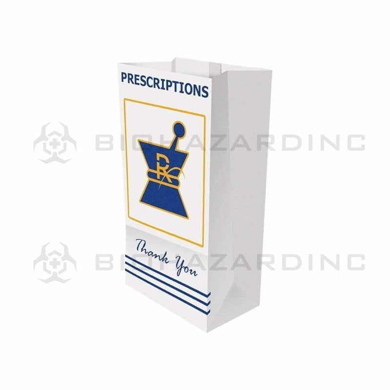 Biohazard Inc RX Bag Extra Large Pharmacy White RX Exit Bags - 1000 Count