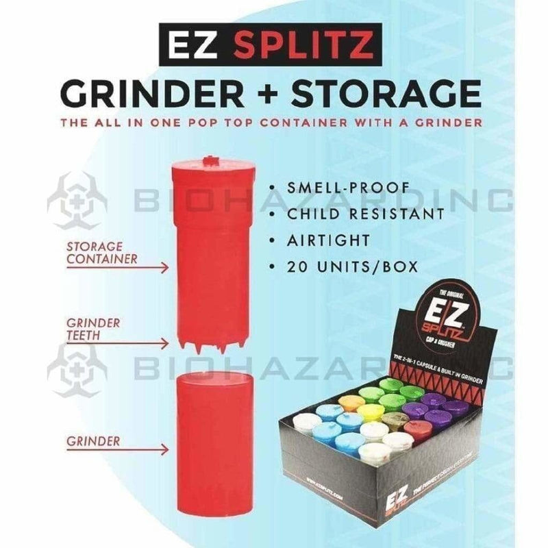 EZ Splitz Grinder EZ Splitz Cap & Crusher- Grinder & Pop Top