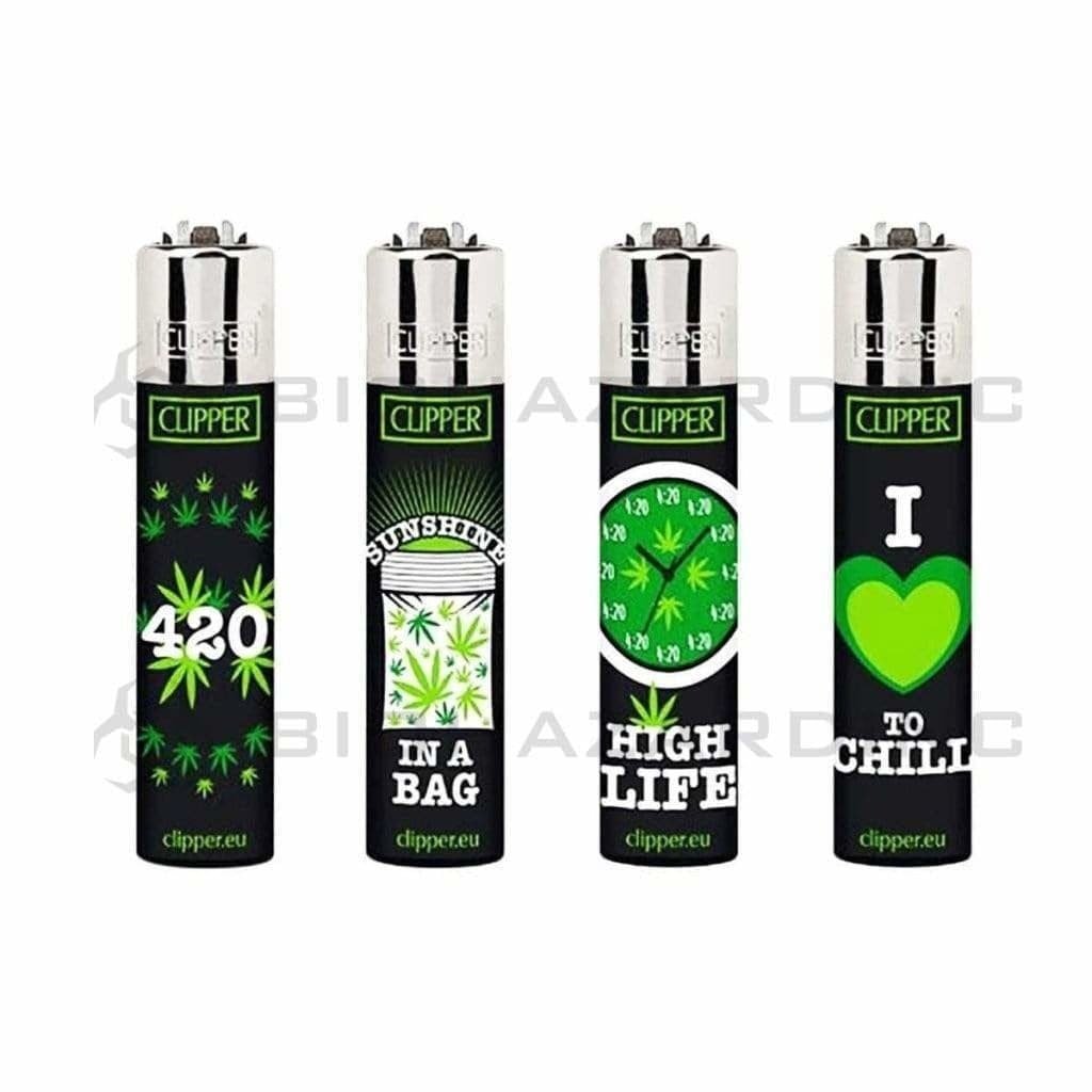 Clipper Lighters Fuel Lighter Clippers Green Leaves 48 Count