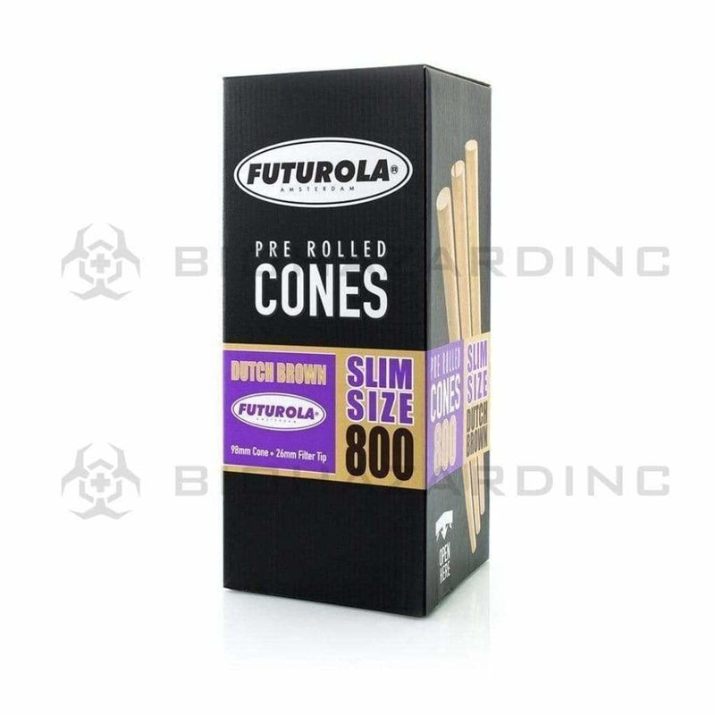 Futurola Pre-Rolled Cones Futurola 98mm Slim Dutch Brown Pre-Rolled Cones - 800 Count