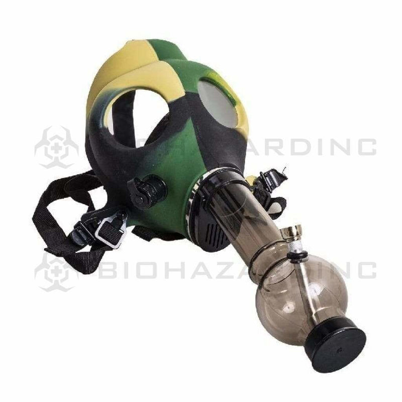 Biohazard Inc Acrylic Bong with Gas Mask Gas Mask With Acrylic Pipe Set - Camo