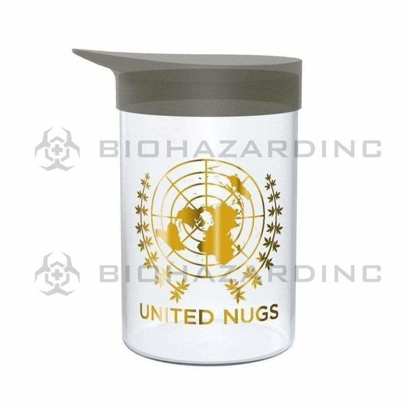 Biohazard Inc Glass Jar Glass Jar with Silicone Lid Large - 2oz - "Counted Nugs"