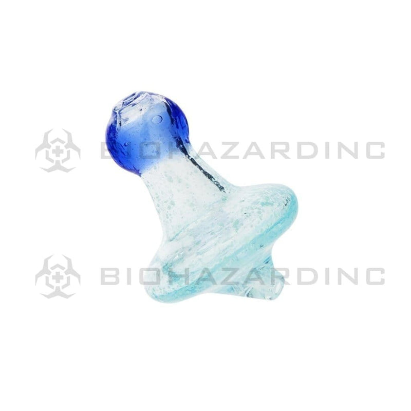 Biohazard Inc Carb Cap Glow in the Dark Marble Directional Carb Cap - Blue