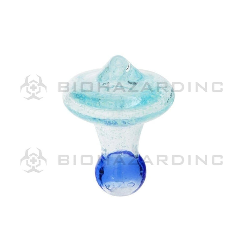 Biohazard Inc Carb Cap Glow in the Dark Marble Directional Carb Cap - Blue