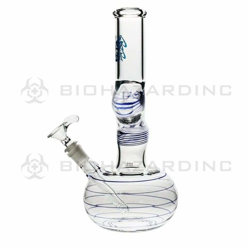 Glowfly Glass Bong Glowfly Glass 13" 2 Elbow Bubble Bottom - Rake Trim