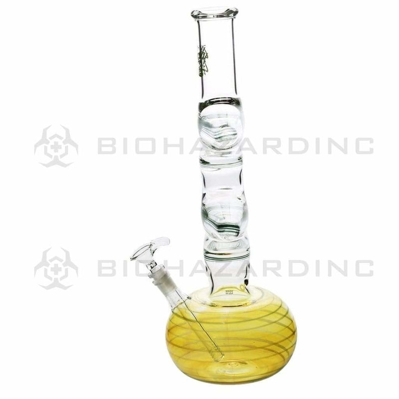 Glowfly Glass Bong Glowfly Glass 19" 4 Elbow Bubble Bottom - Rake Trim