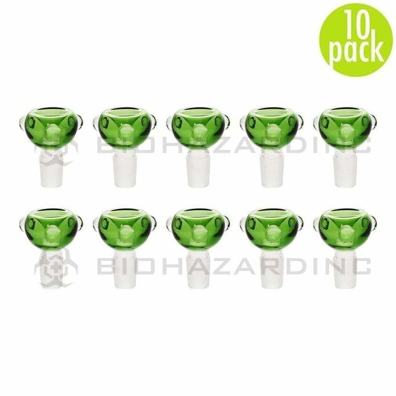 Biohazard Inc 19mm Bowl Green Marble Bowl 19mm - 10 Count