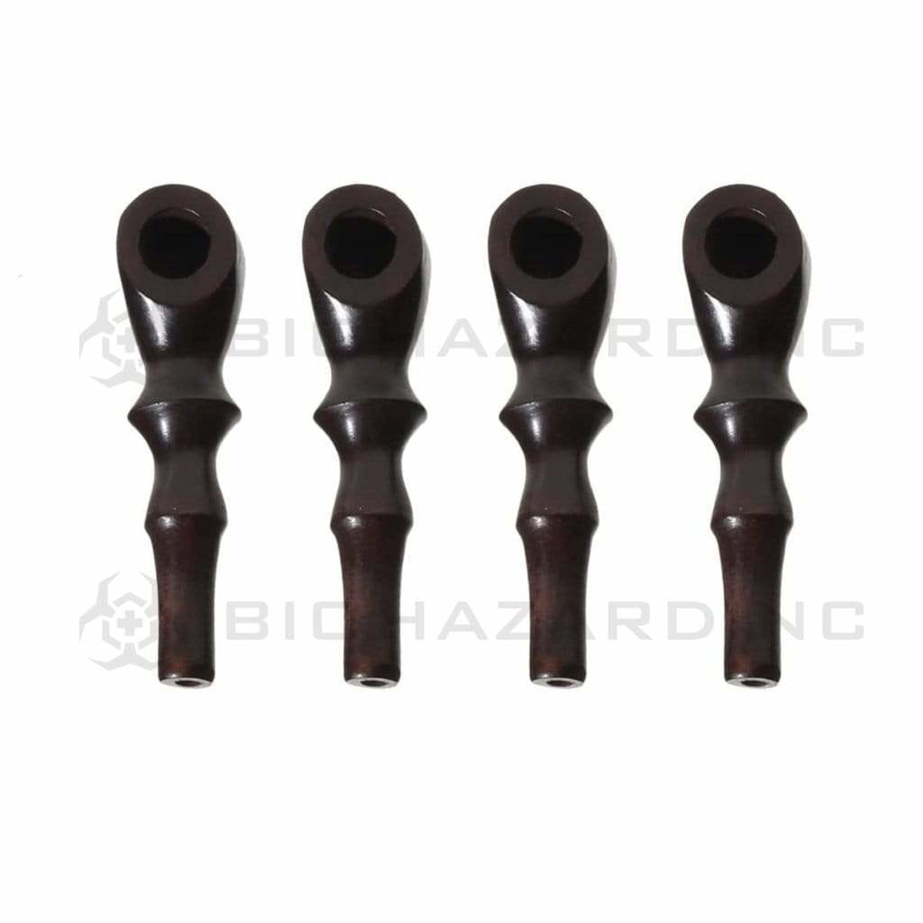 Biohazard Inc Wood Hand Pipe Gripped Wood Pipe - 4 Count