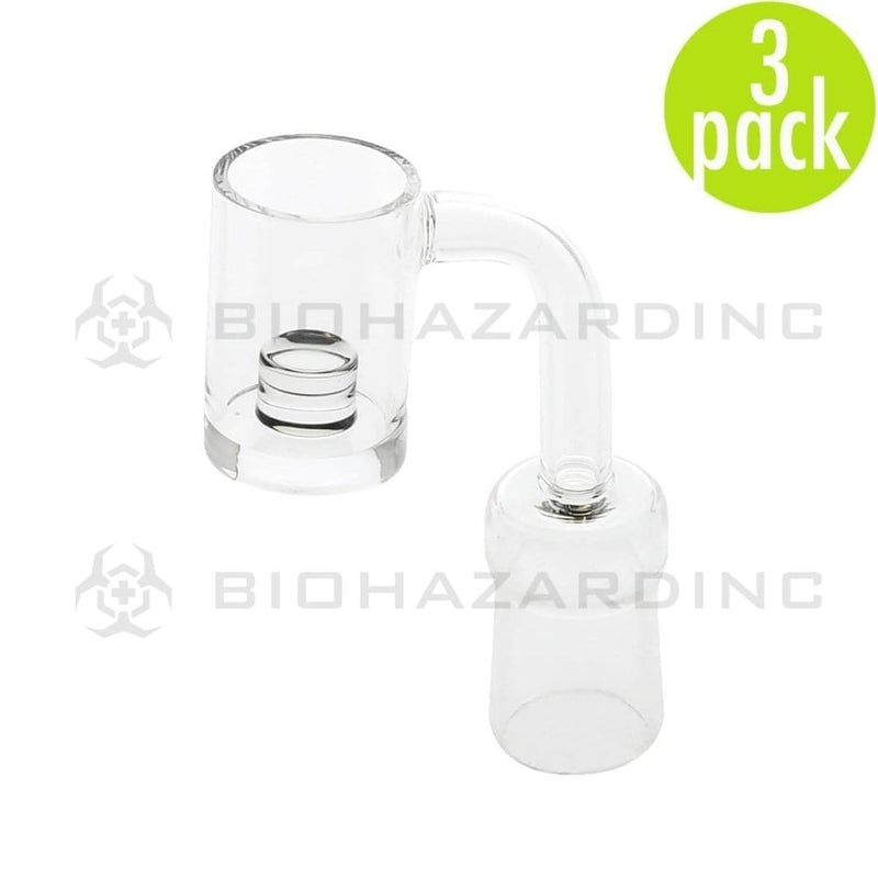 Biohazard Inc Quartz Banger Heavy Wall Core Quartz Banger - 19mm Female-3 Count