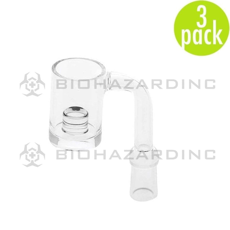 Biohazard Inc Quartz Banger Heavy Wall Quartz Reactor Banger - Clear - 10mm Female - 3 Count