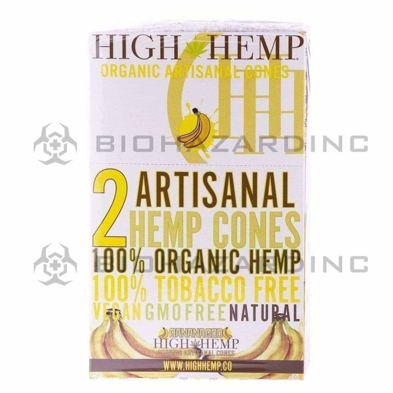 Biohazard Inc Pre-Rolled Cones High Hemp Artisanal Hemp Cones - Banana - 15 Count