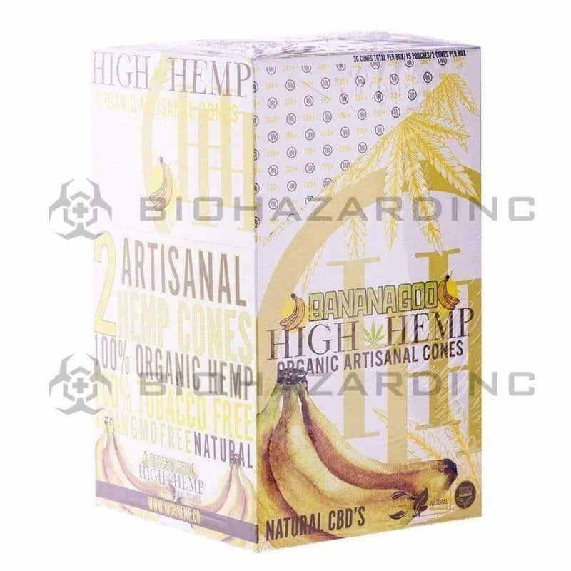 Biohazard Inc Pre-Rolled Cones High Hemp Artisanal Hemp Cones - Banana - 15 Count