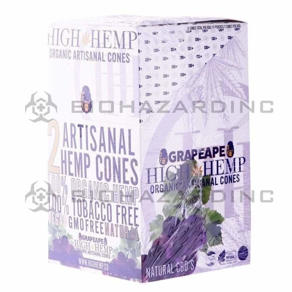 Biohazard Inc Pre-Rolled Cones High Hemp Artisanal Hemp Cones - Grape - 15 Count