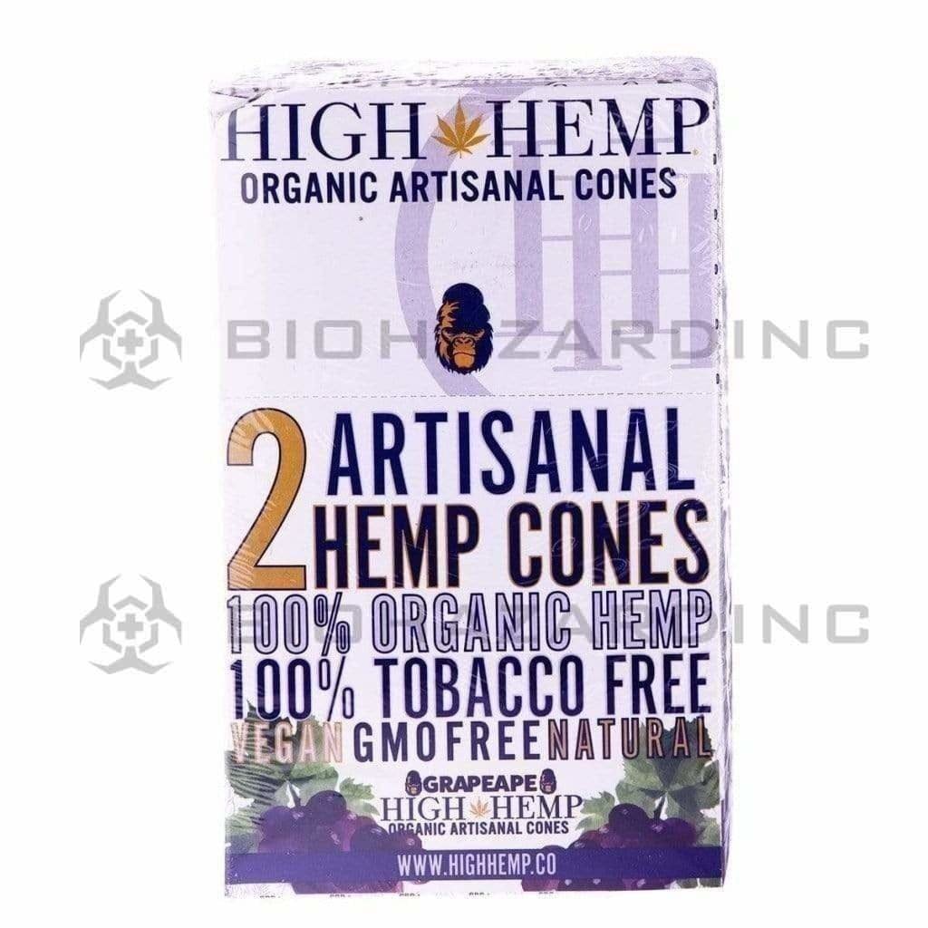 Biohazard Inc Pre-Rolled Cones High Hemp Artisanal Hemp Cones - Grape - 15 Count