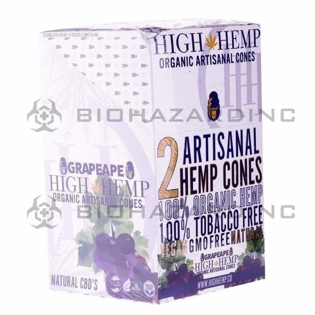 Biohazard Inc Pre-Rolled Cones High Hemp Artisanal Hemp Cones - Grape - 15 Count