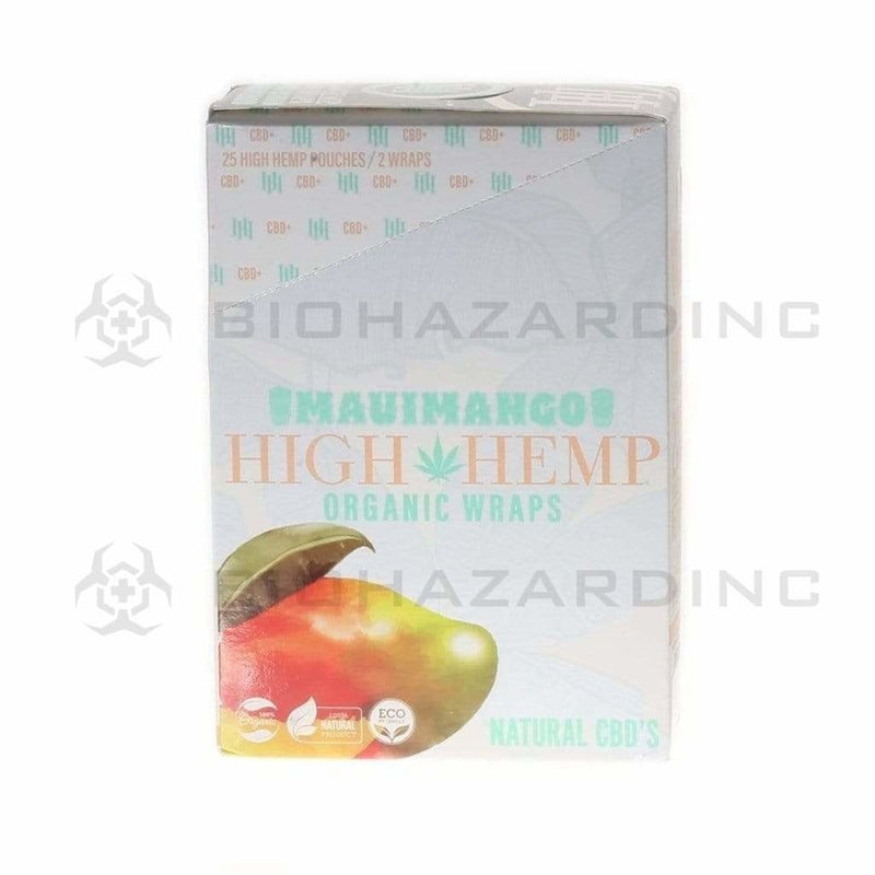 Biohazard Inc Hemp Wraps High Hemp Organic Hemp Wraps - Maui Mango - 25 Count