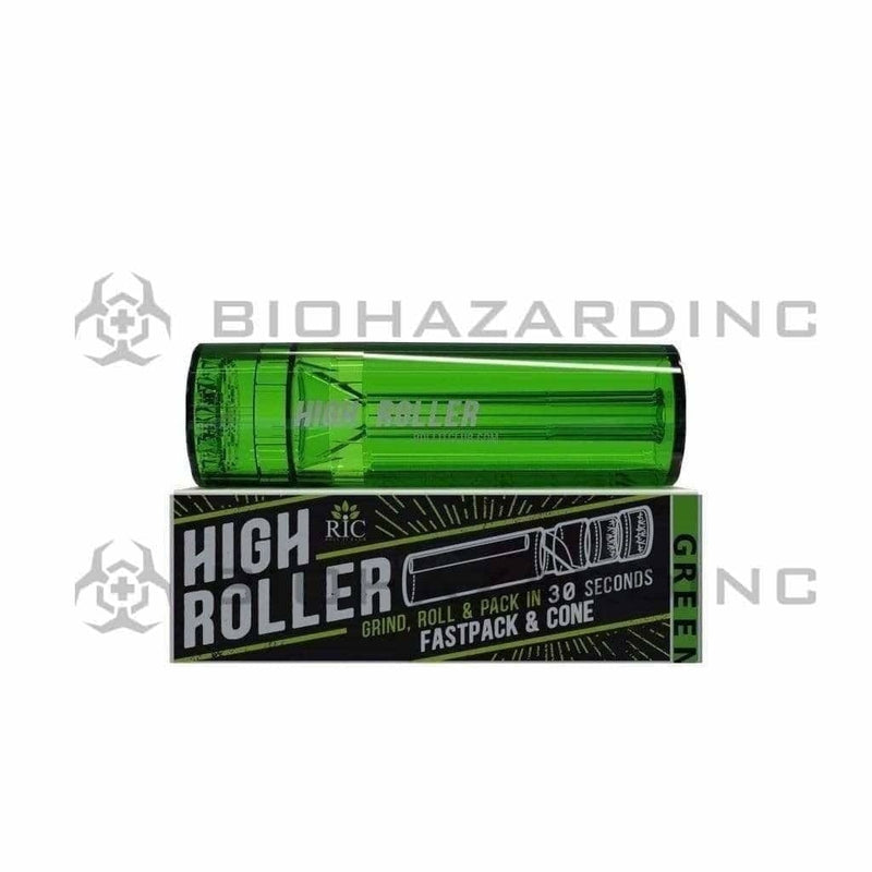 High Roller Plastic Grinder High Roller Grinder and 84mm Cone Filler-Green