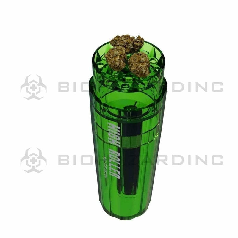 High Roller Plastic Grinder High Roller Grinder and 84mm Cone Filler-Green