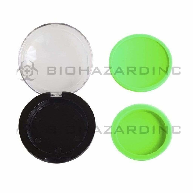 Biohazard Inc Concentrate Container Hinged 6ml Container with Green Silicone Insert - 100 Count