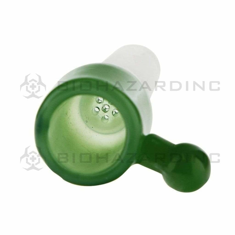 Biohazard Inc 14mm Bowl Jade Green Deep Dish Honeycomb Screen Bowl 14mm