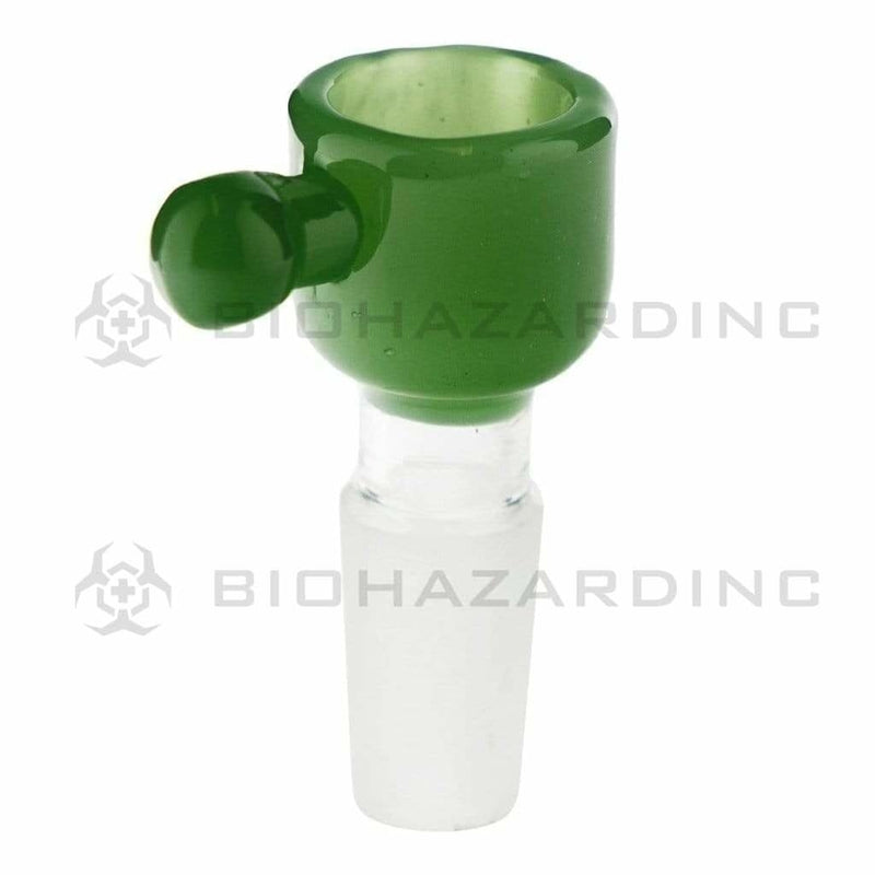 Biohazard Inc 14mm Bowl Jade Green Deep Dish Honeycomb Screen Bowl 14mm