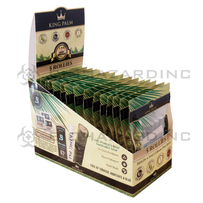 Biohazard Inc Palm Pre Rolled Wraps King Palm 5 Pak Rollies -15 Count