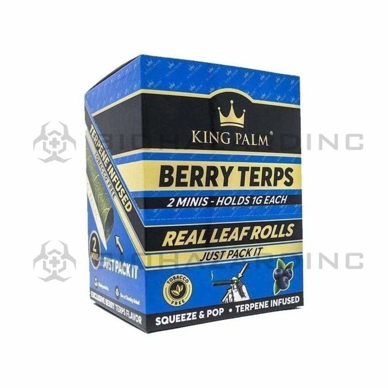 Biohazard Inc Palm Pre Rolled Wraps King Palm Mini Pre-Rolled Berry Terps - 20 Count