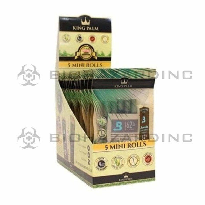 Biohazard Inc Palm Pre Rolled Wraps King Palm Mini Rolls 5 Pack - 15 Count