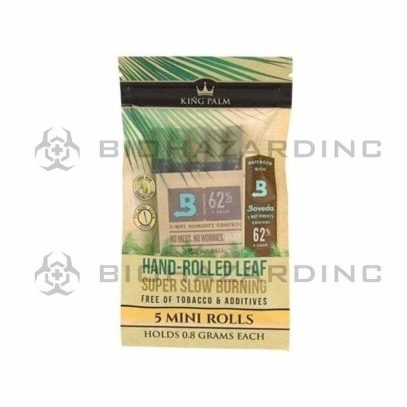 Biohazard Inc Palm Pre Rolled Wraps King Palm Mini Rolls 5 Pack - 15 Count