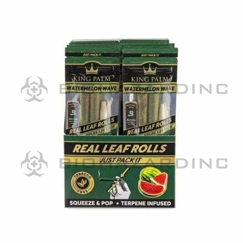 Biohazard Inc Palm Pre Rolled Wraps King Palm Slim Watermelon - 20 Count