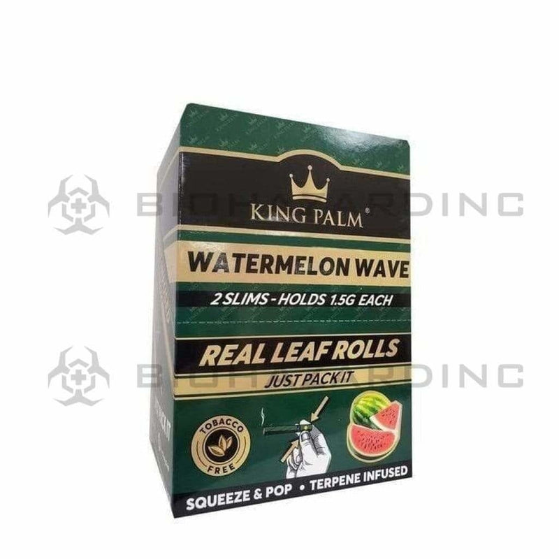 Biohazard Inc Palm Pre Rolled Wraps King Palm Slim Watermelon - 20 Count